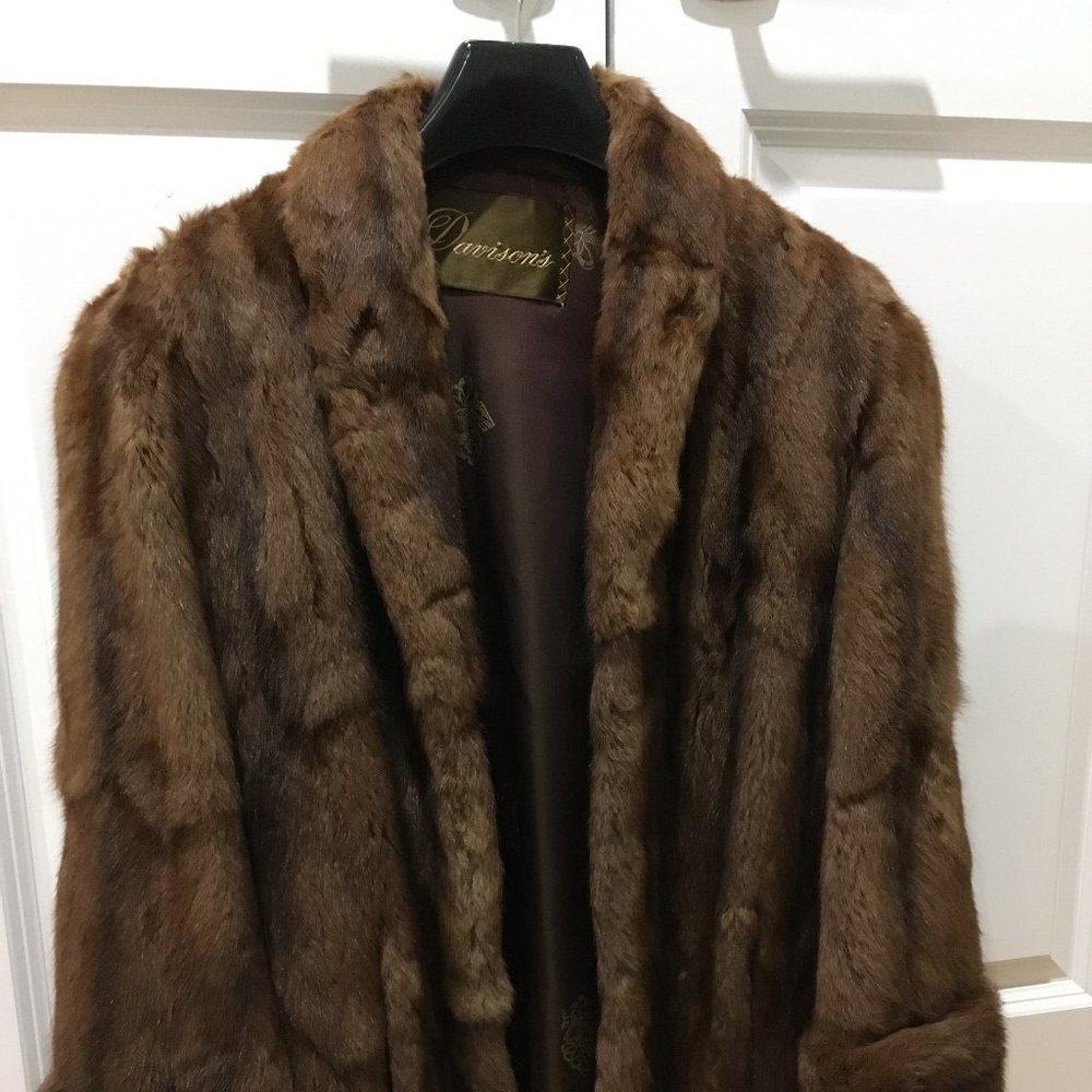 Fur Jacket - "Honey" color / a lovely brown